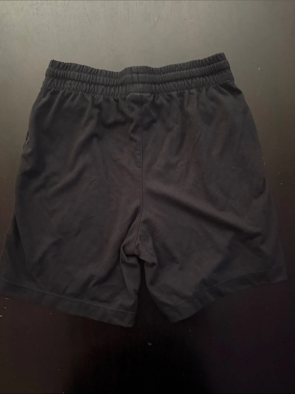 Nike Men's Black Athletic Shorts with White Swoosh